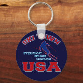 Ski Town USA, Steamboot Springs, Colorado Sleutelhanger (Voorkant)