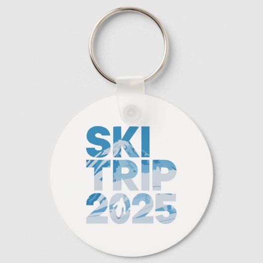 Ski Trip 2025 Men Women Funny Skiing 1 Sleutelhanger (Voorkant)