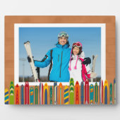 Ski Trip Foto Aandenken Fotoplaat (Voorkant)