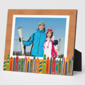 Ski Trip Foto Aandenken Fotoplaat (Zijkant)