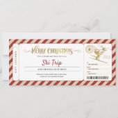 Ski Trip Kerstcadeaubon Kaart (Voorkant)