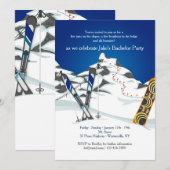 Ski-uitnodiging Kaart (Voorkant / Achterkant)