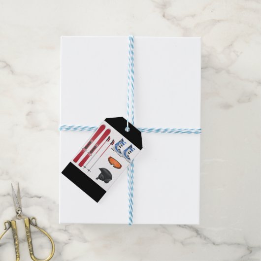 Ski-uitrusting Custom Gift Labels Cadeaulabel (Met Touw)