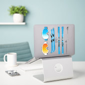 Ski Uitrusting Sticker Set (Laptop op bureau)