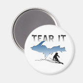 Ski Upper Michigan Magnet (Voorkant / Achterkant)