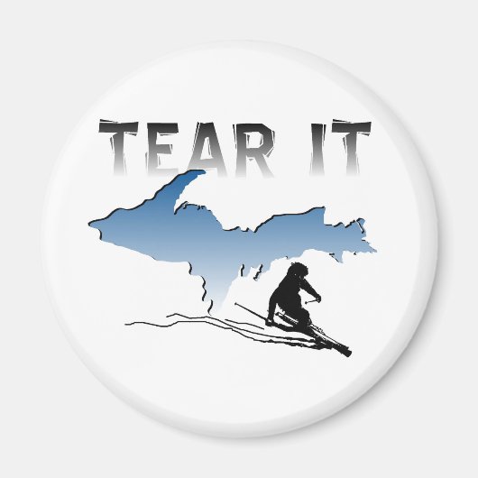 Ski Upper Michigan Magnet (Voorkant)