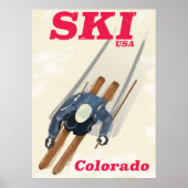 Ski USA Colorado-reisposter Poster (Voorkant)
