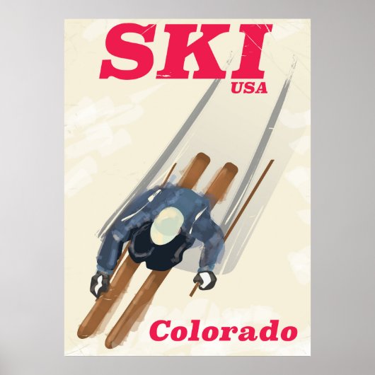 Ski USA Colorado-reisposter Poster (Voorkant)
