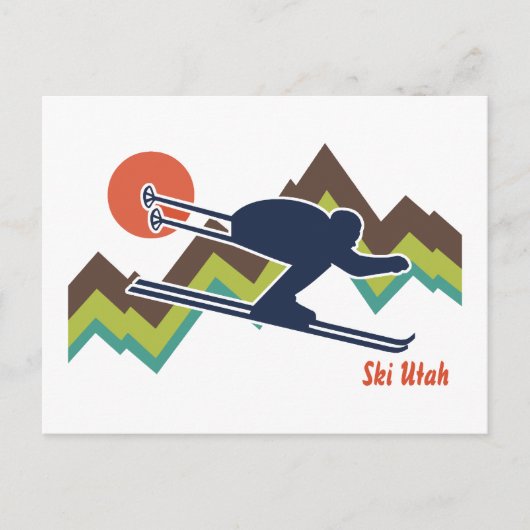 Ski Utah Briefkaart (Voorkant)