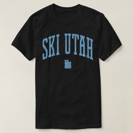 Ski Utah gestileerd T-shirt (Design voorkant)