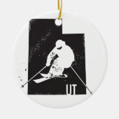 Ski Utah Keramisch Ornament (Voorkant)