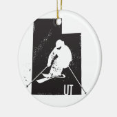 Ski Utah Keramisch Ornament (Links)