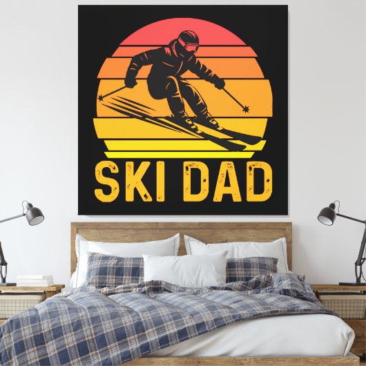 ski vader canvas afdruk (Insitu (Slaapkamer))
