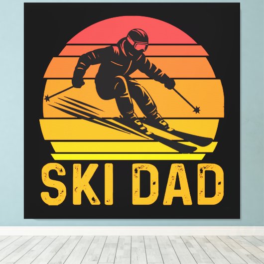 ski vader canvas afdruk (Insitu (Houten vloer))