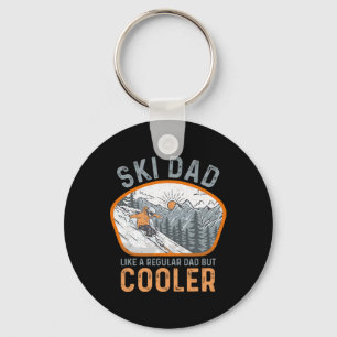 Ski Vader Grappig Skien Wintersport Sneeuw Skispor Sleutelhanger