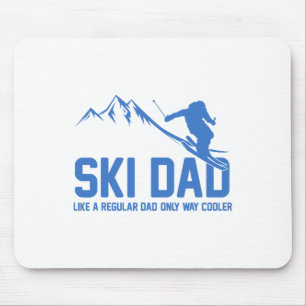 Ski Vader Grappige Skiër Sneeuwavontuur Ski Liefhe Muismat