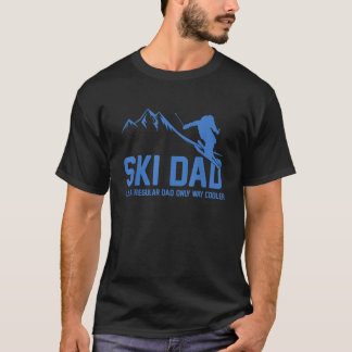 Ski Vader Grappige Skiër Sneeuwavontuur Ski Liefhe T-shirt