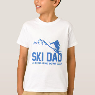 Ski Vader Grappige Skiër Sneeuwavontuur Ski Liefhe T-shirt