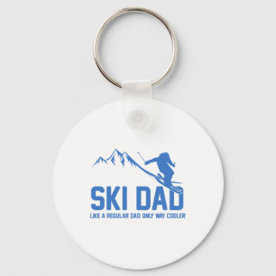 Ski Vader Grappige Skiër Sneeuwavontuur Skiën Lief Sleutelhanger