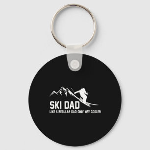 Ski Vader Grappige Skiër Sneeuwavontuur Skiën Lief Sleutelhanger