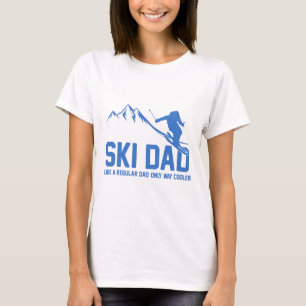 Ski Vader Grappige Skiër Sneeuwavontuur Skiën Lief T-shirt