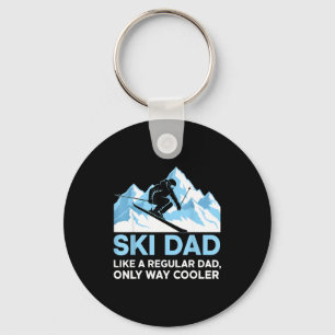 Ski Vader Liefhebber Skier Man Snowboarden Funny S Sleutelhanger