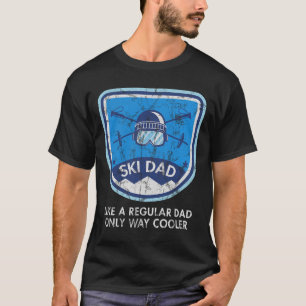 Ski Vader Skiën Snowboard Skiër Bergen Vader Outfi T-shirt