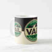 Ski Vail Black & Tan Mug Koffiemok (Voorkant links)