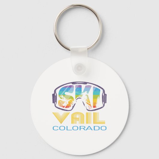 Ski Vail Colorado Ski Vakantie Sleutelhanger (Voorkant)