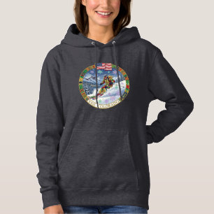 Ski Vail, Colorado, vrouwelijke skiër Hoodie