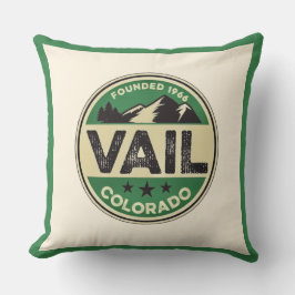Ski Vail Throw Pillow Kussen