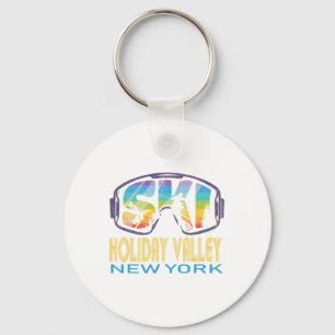 Ski Vakantie Valley New York Skiën Vakantie Sleutelhanger