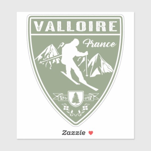 Ski Valloire Frankrijk Sticker (Vel)