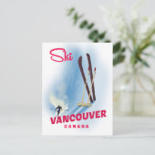 Ski Vancouver Canada Briefkaart (Staand voorkant)