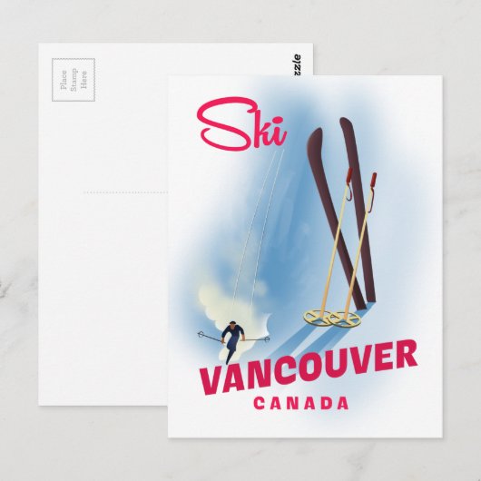 Ski Vancouver Canada Briefkaart (Voorkant / Achterkant)