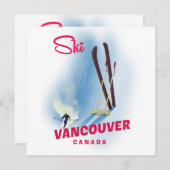 Ski Vancouver Canada Magnet (Voorkant / Achterkant)