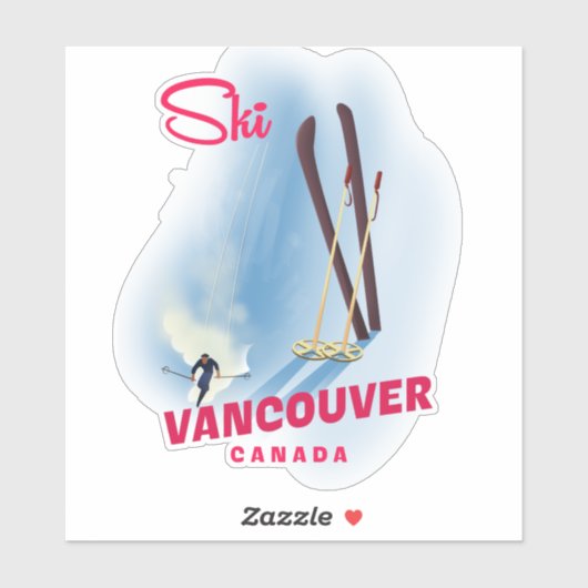 Ski Vancouver Canada Sticker (Vel)
