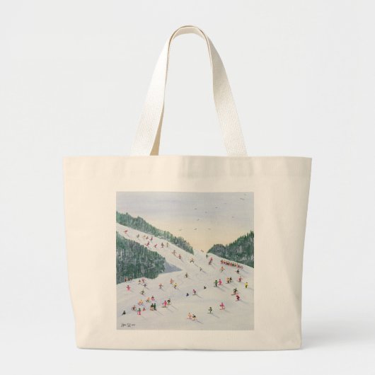 Ski-vening 1995 grote tote bag (Voorkant)