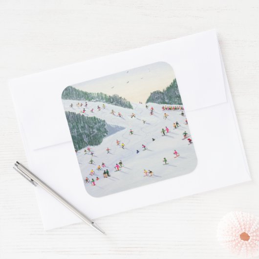 Ski-vening 1995 vierkante sticker (Envelop)