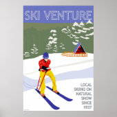 Ski Venture Poster 24 "x36" Archiefpapier (Voorkant)
