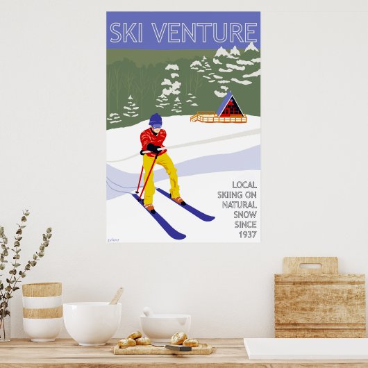 Ski Venture Poster 24 "x36" Archiefpapier (Keuken)