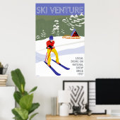 Ski Venture Poster 24 "x36" Archiefpapier (Thuiskantoor)