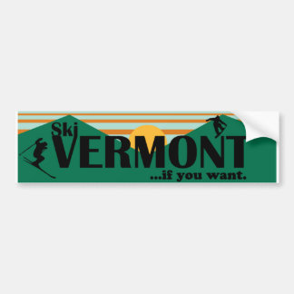 Ski Vermont...Als je wilt. Bumpersticker