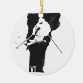 Ski Vermont Keramisch Ornament (Voorkant)