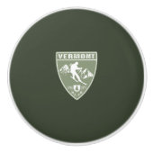 Ski Vermont Keramische Knop (Voorkant)