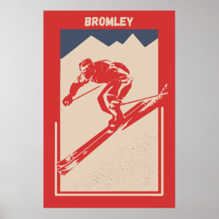  Ski Vermont Resort Bromley Mountain Poster
