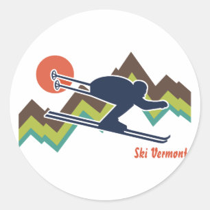 Ski Vermont Ronde Sticker