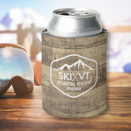 Ski Vermont Rustic Killington Stowe Stratton Wood Blikjeskoeler
