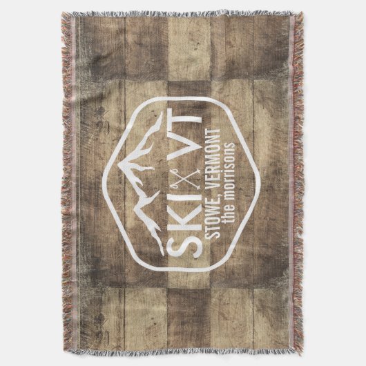 Ski Vermont Stowe Killington Stratton Sugarbush Deken (Voorkant Verticaal)