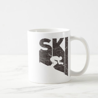 Ski Vintage Skiloper Retro Skiliefhebber Afdaling  Koffiemok